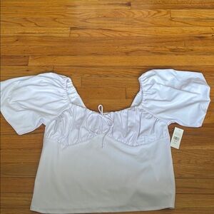 Fashion to Figure White Puff Sleeve Blouse